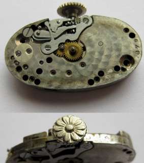 used Swiss oval lady Benrus Watch Movement complete for parts or 