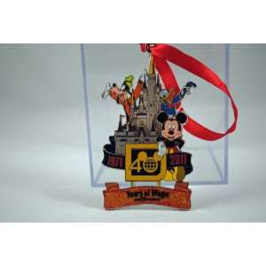  Disney World 40th Anniversary Mickey Metal Ornament