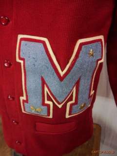 Vtg 50s.Letterman College School Varsity Letter Award sweater. Mens M 