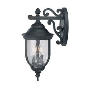   Black with Gold Castlemain Traditional / Classic Three Light Up