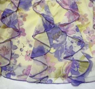   *BISCOTTI*~3 D Flutter Ruffles EASTER DRESS~Purple Flowers~Girls 4