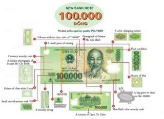 Vietnam Dong Polymer 20 x 100,0002 million Note Currency  