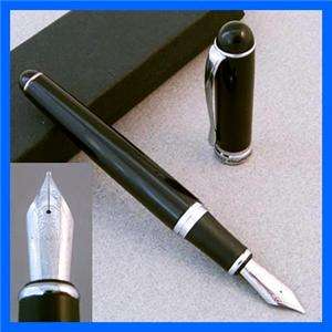 FOUNTAIN PEN JINHAO 750 M NIB 18KGP LUXURIOUS BLACK 033  