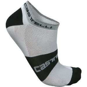  Castelli Lowboy Sock Large/Xlarge Black/White Sports 