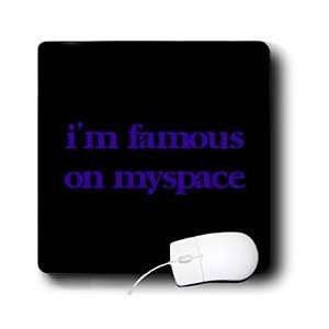   ZeGear Cool   Im Famous on Myspace Black   Mouse Pads Electronics