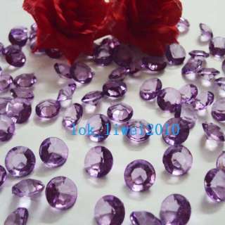 500 4ct 10mm Purple Wedding Diamond Confetti Decoration  