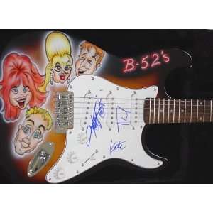  THE B 52s Autographed AIRBRUSHED Signed Guitar Everything 