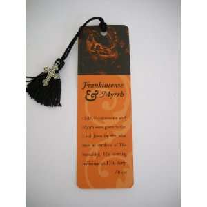    Frankincense and Myrrh Tassel Bookmark with Cross 