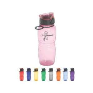 Orange   BPA free polycarbonate splash water bottle, spring loaded pop 