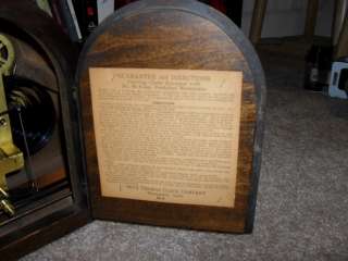 Antique Seth Thomas Mantle Mantel Shelf Tambour Chime Clock 89 