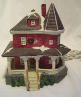 Victorian lighted ceramic house Christmas 1993 Lomax  