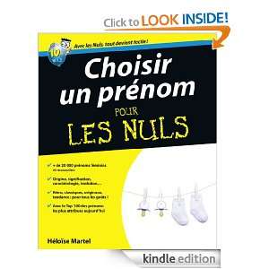 Choisir un prénom Pour les Nuls (French Edition) HELOISE MARTEL 