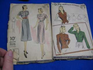 VINTAGE LOT OF SEWING PATTERNS 1940s & 1950s DUBARRY,HOLLYWOOD,ANNE 