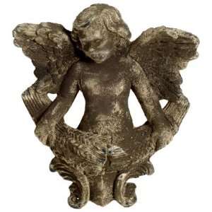  Man Made Stone Angel Statue Wall Plaque 14.5 Home 