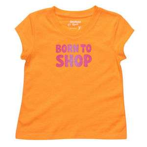 NWT Toddler Girls OshKosh Born To Shop Tee  Was $12.00  