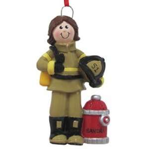  Firewoman Christmas Ornament: Home & Kitchen