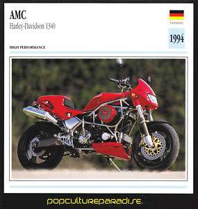 1994 AMC Harley Davidson 1340 V TWIN HD MOTORCYCLE CARD  