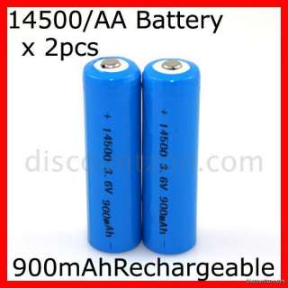 2pcs Li ion ICR14500 14500/AA Rechargeable battery cell 3.6V/3.7V for 