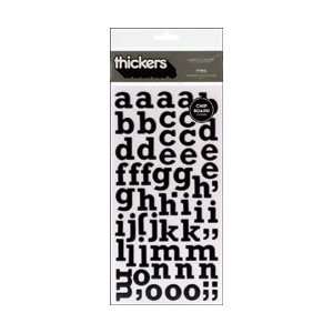  Thickers Chipboard Stickers 6X11 Sheet   Typo Black: Arts 