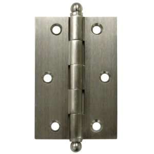   of 2 3 x 2 Solid Brass Cabinet Hinge with Ball Tip Finials CH3020