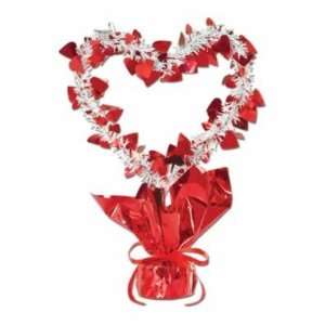  Beistle   70806 R   Heart Gleam N Shape Centerpiece  Pack 