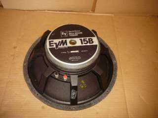 ELECTROVOICE EV SPEAKER MODEL EVM 15B SERIES II. IN GREAT SHAPE SOUND 