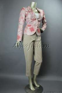 1685 New ETRO MILANO Pink Ivory Coral Lilac Floral Blazer Jacket Coat 
