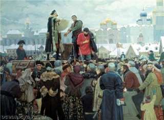 1775 Print Russian Cossack Yemelyan Pugachev Execution  