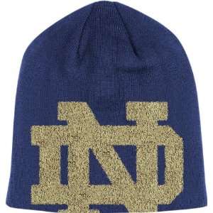  Notre Dame Fighting Irish Oversized Logo Knit Hat: Sports 