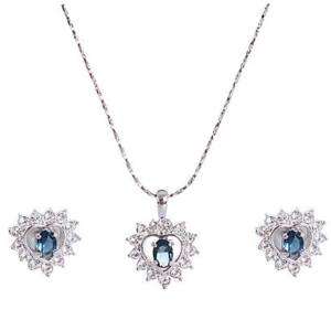  18K White Gold Plated Jewelry Set 210545  
