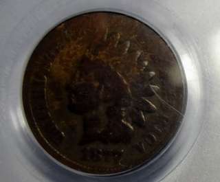 1877 INDIAN ONE CENT PCGS AG3 NICE  