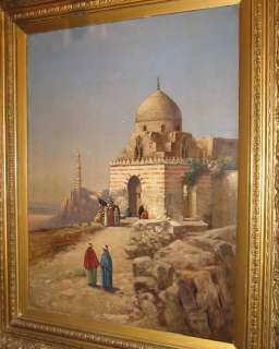  Duvergne French Orientalist Islamic Oil Painting Circa 1880s  