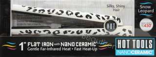 HOT TOOLS NanoCeramic SNOW LEOPARD 1 Salon Flat Iron  