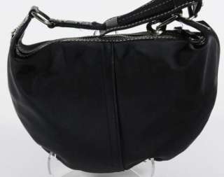  Satin Pouch Leather Trim Hobo Slouched Shoulder Bag Purse 1891  