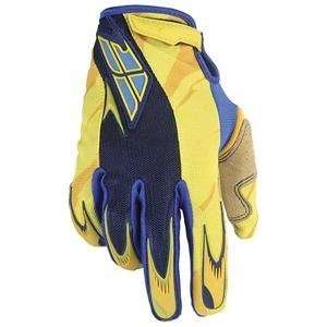  Fly Racing Youth 805 Gloves   2007   Medium/Yellow/Navy 