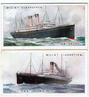 1924 WHITE STAR LINE Cards S.S. Celtic T.S.S. Ceramic  