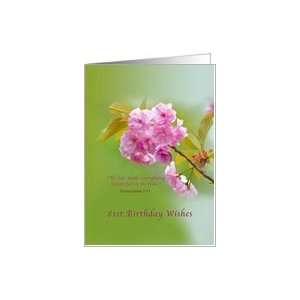  Birthday, 81st, Cherry Blossoms, Religious Card: Toys 