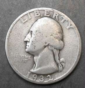1932 S Washington Silver 25 Cent.Key Coin In The Series  