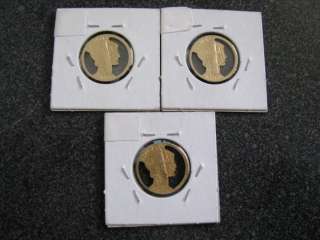 Gold Layered Mercury Silver Dimes Cut Outs, Not Scrap   Nice Pieces 