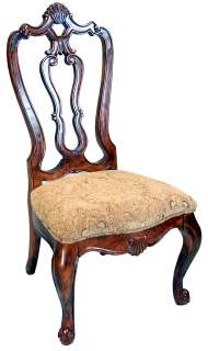 Carved Back Dining Side Chair  