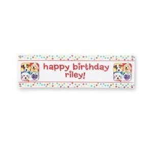  personalized puppies birthday banner: Health & Personal 