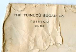 TUINUCU SUGAR CO CUBA Cover w/ Two 2 Cent. MAXIMO GOMEZ  