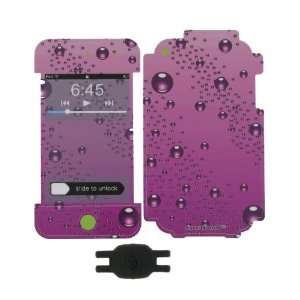 Purple Raindrops Design Smart Touch Shield Decal Sticker and Wallpaper 