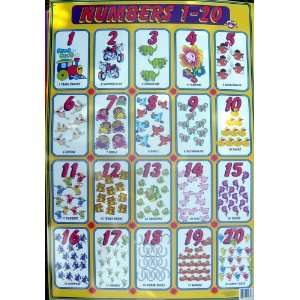 Large Wall Chart Numbers 1 20: Toys & Games