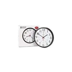  Alton Auto Daylight Savings Wall Clock, 14in, Black, 1 AA 