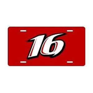  Greg Biffle Red Laser Cut License Plate: Sports & Outdoors