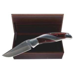  Valor Tarpon Bay Inlayed Lock Blade w/ Presentation Box 