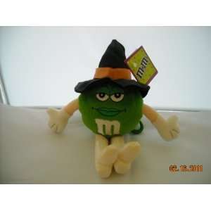  M&Ms Green Witch Halloween Keychain Plush Toy New with 