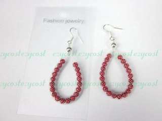 Jewelry 925 Sterling Silver Dangle Earrings Coral Beads  