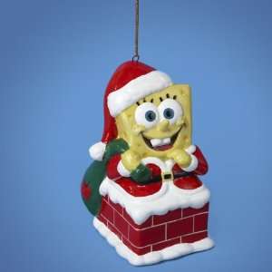 com Pack of 12 SpongeBob SquarePants Santa Claus in Chimney Christmas 
